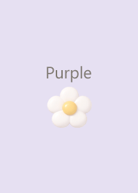 Puffy White Flower 4 | Purple