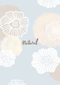 Flower watercolor circle beige7 Japan