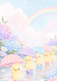 Ducklings in the Rain 012
