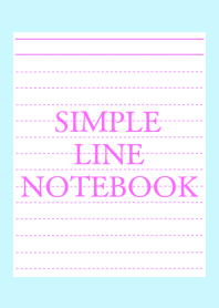 SIMPLE PINK LINE NOTEBOOK-LIGHT BLUE
