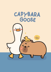 Capybara & duck cute : blue