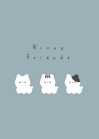 Kitty Friends (NL)/mint gray wh