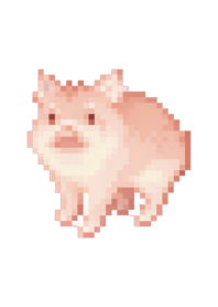 Pig Pixel Art Theme  Green 04