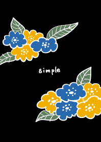 Colorful flowers black4