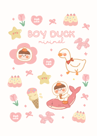 Boy duck minimal pink lover.