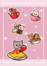 5 Animals! -dusty pink-