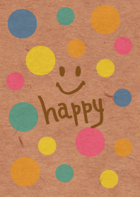 Colorful Polka dot kraftpaper - smile17-