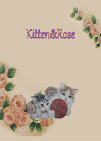 Floral Poetry-kittens and roses