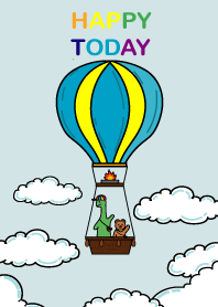 Happy Dino Balloon and  sky.1
