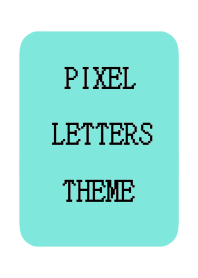 PIXEL LETTERS THEME[MINT GREEN]j-WHITE