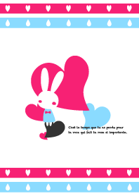 Rabbit & heart 兔子和愛