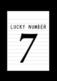 LUCKY NUMBER 7 NOTEBOOK-BLACK