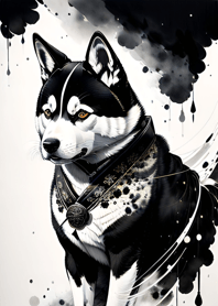 Ukiyo-e Tinta Shiba Inu5