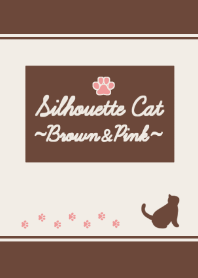 Silhouette Cat ~Brown&Pink~