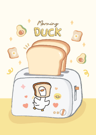 Duck cute morning