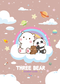 Three Bears Rainbow Cloud Brown