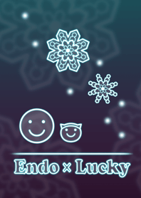 Endo and Lucky-snow-