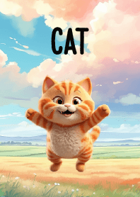 Simple Happy Orange Cat Theme
