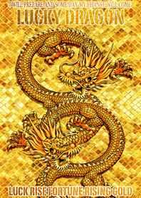 Rising gold Lucky dragon