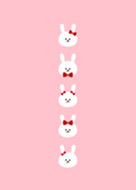 蝴蝶結兔兔(粉紅色)