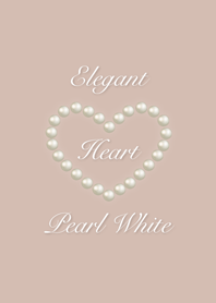 Elegant Heart Pearl White ~pink beige~