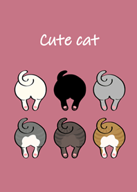 슈퍼 귀여운 고양이 엉덩이(장미안개 가루)