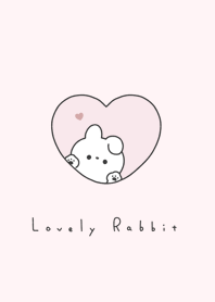 Rabbit in Heart(line)/pinkblack.
