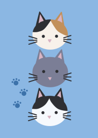 シンプル・ねこ/light blue