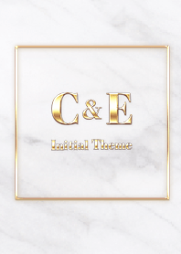 [ C&E ] Initial Theme Gold White