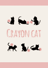 Beige & Pink / Crayon Cat