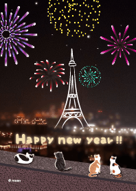 Cat's New Year's Eve. Happy new year!!