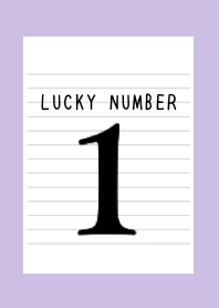 LUCKY NUMBER 1 NOTEBOOK-DUSTY PURPLEj
