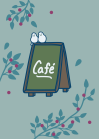 Cafe motif / dull green