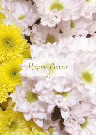 Happy Flower WHITE YELLOW -MEKYM- 23