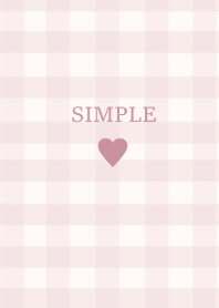 SIMPLE HEART (check rosepink)