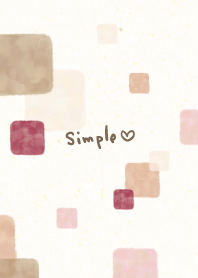Watercolor square Chic Red21 from Japan