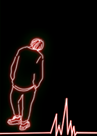 Black wall of a cool man RED 2