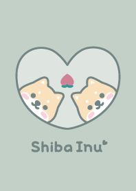 柴犬もも[くすみグリーン]