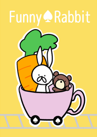 Pair Theme -Funny Rabbit - yellow