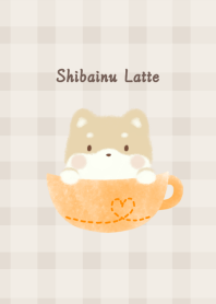 Shibainu Latte -orange- plaid