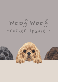 Woof Woof - Cocker Spaniel - GRAY