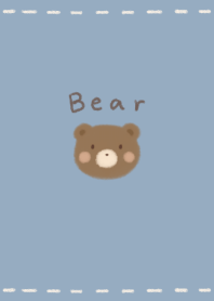Fluffy Bear brown -smoky blue-