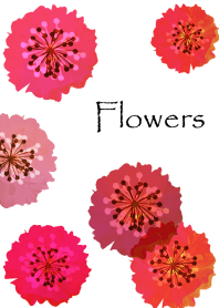 北欧風お洒落な赤いフラワー