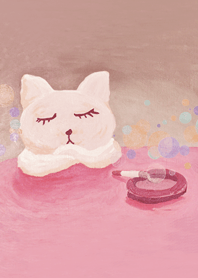 居心地の良い猫(優しいピンク)