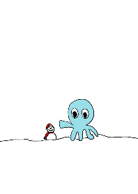 Blue Octopus (Christmas ver.)