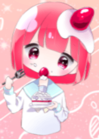 ショートケーキと女の子