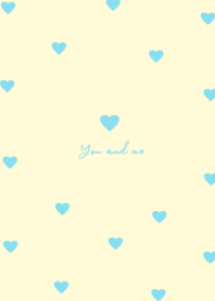 pattern heart =lightblue yellow=