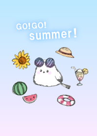 夏のシマエナガ