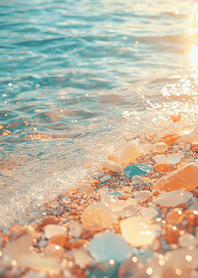 Green Sparkling Shell Beach