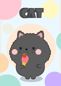Color Cute Black Cat FuFu Theme (JP)